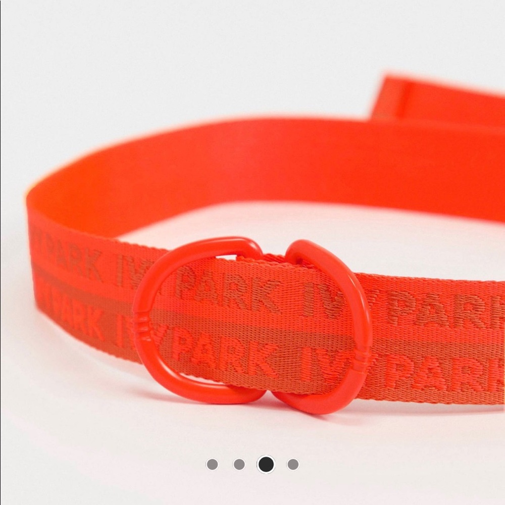 Adidas and IVY PARK webbed belt in orange - Picture 3 of 4